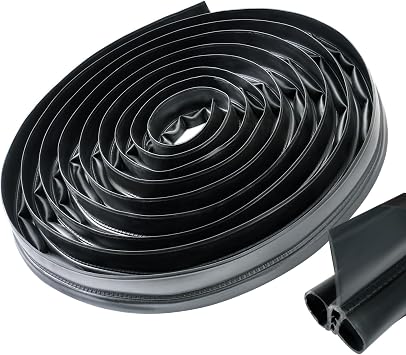 018-478 RV Double Bulb Slide Out Seal, 2 Inch Width x 2.25 Inch Height x 28 Feet Long Black Rubber RV Slide Seal Wiper Replacement Weather Stripping