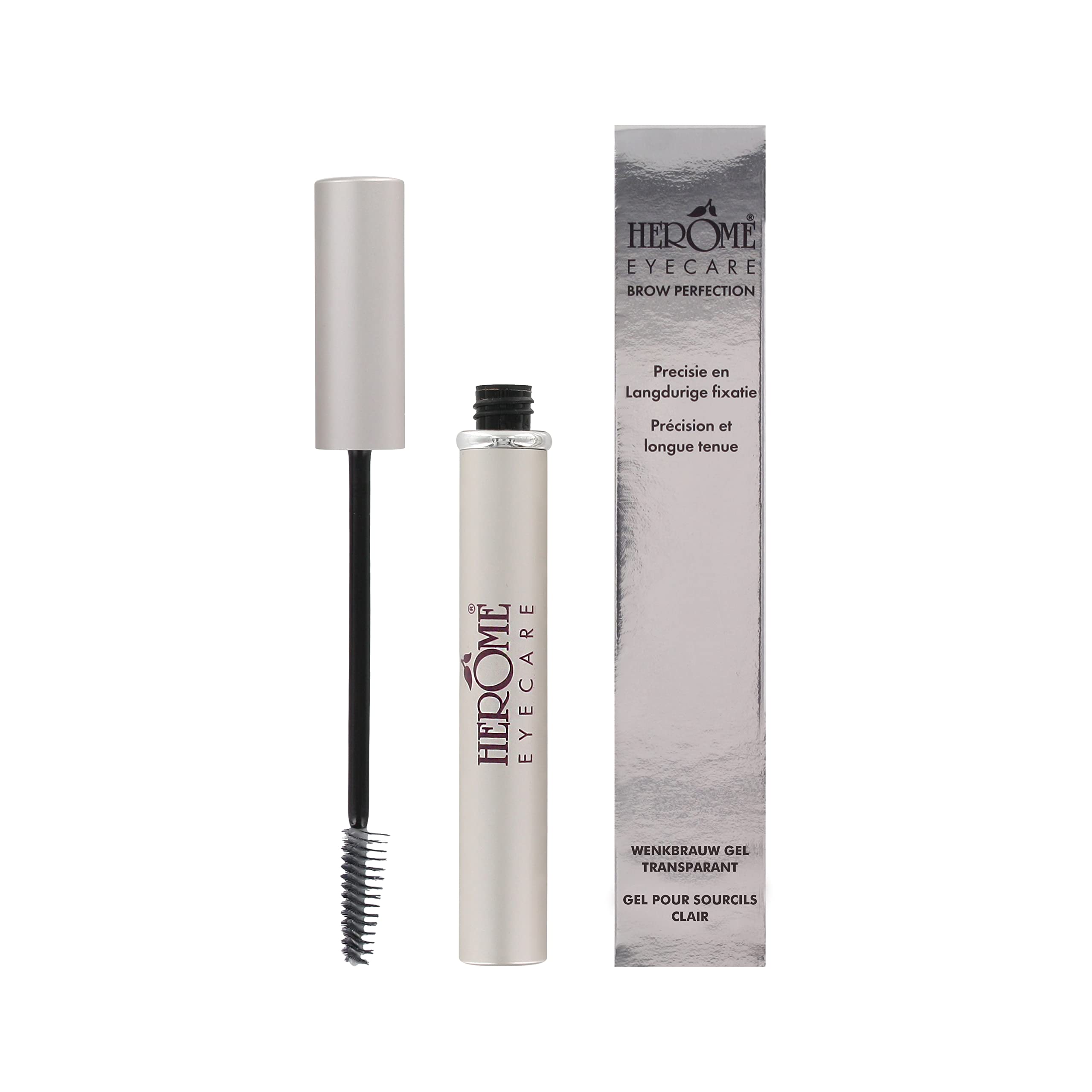 Herome - Fijador de Cejas Transparente 6ml | Fijación Media, en formato Gel, Mantiene tus Cejas Peinadas y con Volumen, para Maquillaje Diario, Gel de Cejas, aporta Brillo Natural