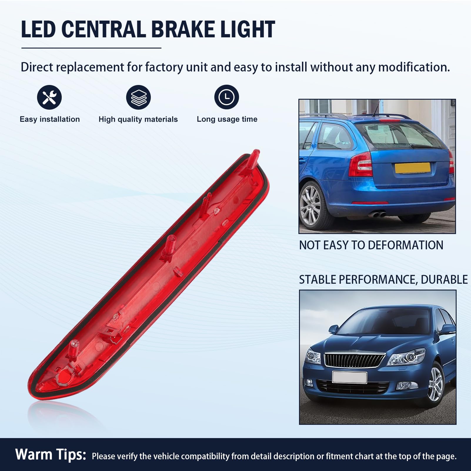Dritte Bremsleuchte LED für 1Z9945097A Octivia tsi 1.2, 1.8, 1.4, 1.6 TDI, 1.6 MultiFuel, 2.0 TDI