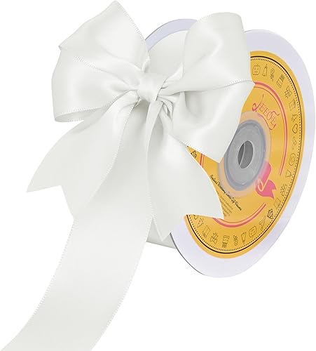 Miniatura 774 de Cinta de satén verde esmeralda de doble cara de 1-1/2 pulgadas x 50 yardas, cinta de poliéster verde esmeralda para envolver regalos, muy adecuada