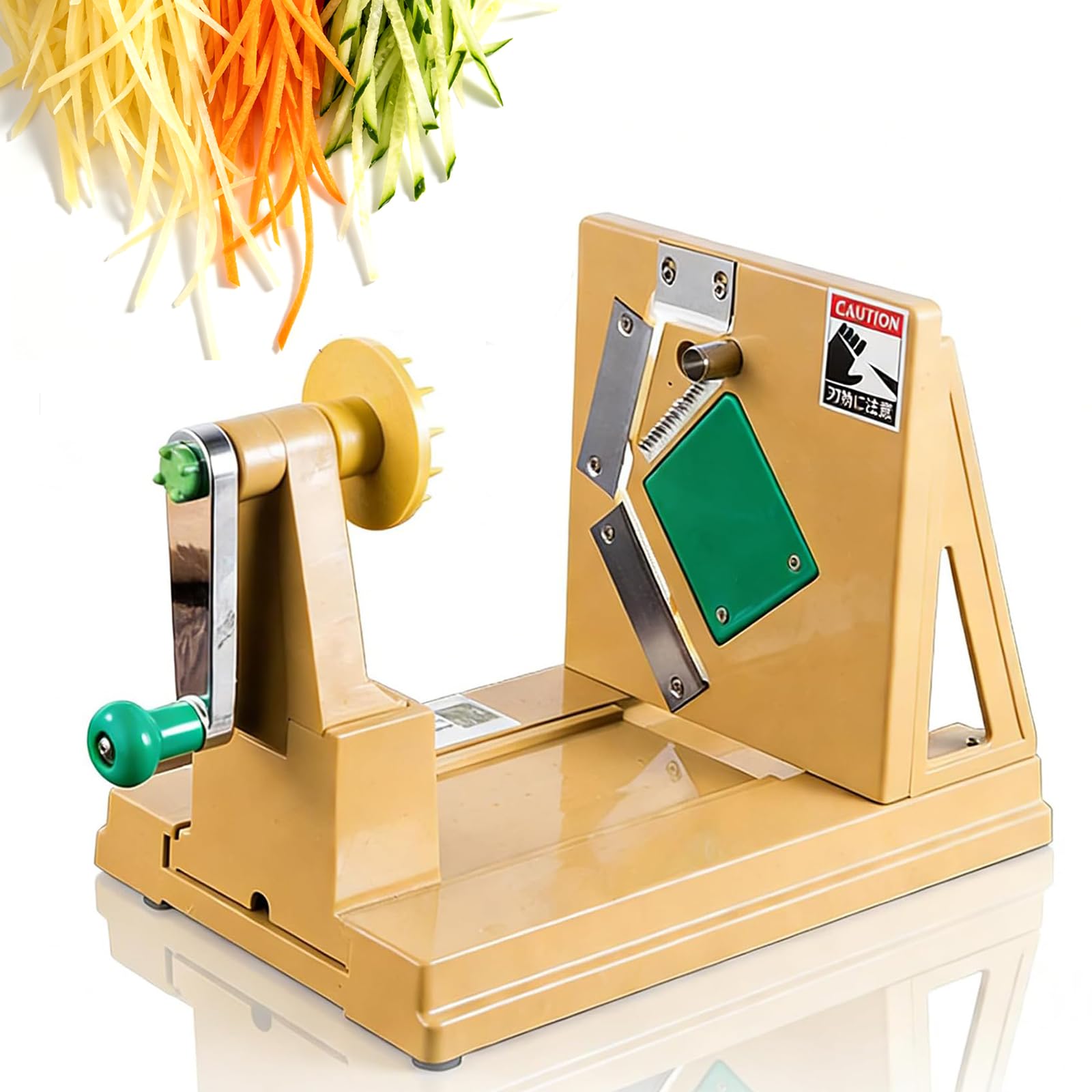 CHANGLKJ Manual Rotary Drum Grater, Vegetable Shredder Chopper with Non-slip Handle, Shred Evenly & Stable Structure, Premium 304 Stainless Steel and ABS Material, for Cheese, Potato, Carrot