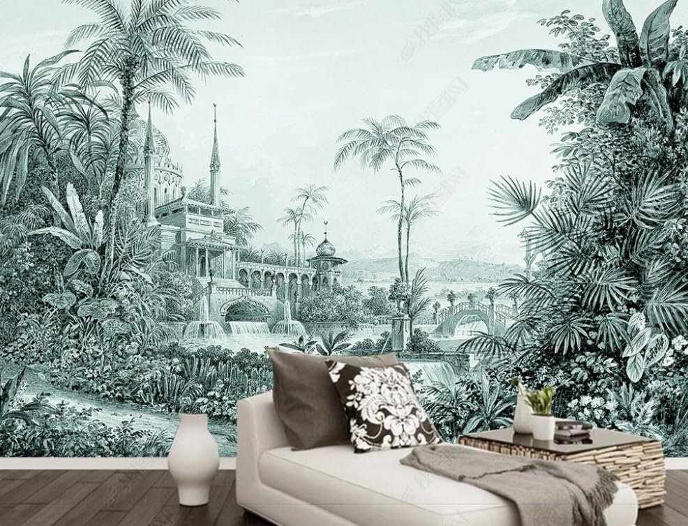 Poster géant mural paysage tropical bord de mer papier peint intissé salon chambre 200x140