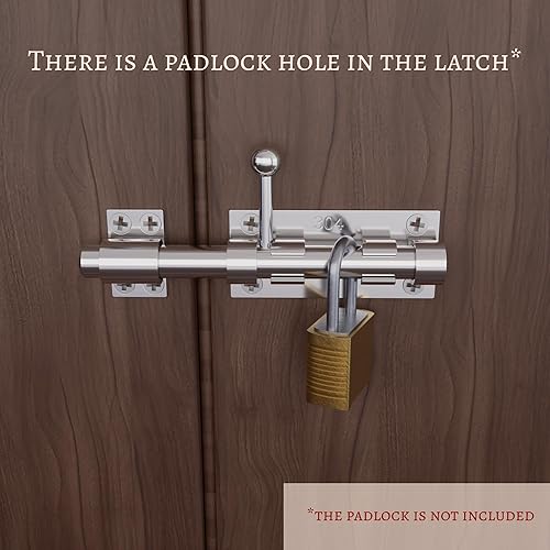 Miniatura 5 de Pestillo de puerta deslizante  Pestillo de perno deslizante de 6.3 pulgadas de grosor  Perno deslizante de acero inoxidable 304 resistente