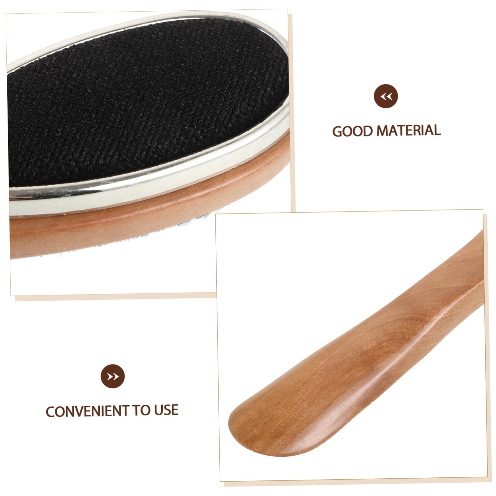 BESTYASH 5piezas Cepillo De Limpieza y Pulido De Zapatos De Madera Cerdas Herramienta Multifuncional De Cuidado De Calzado Color Natural para y Zapatos De Vestir