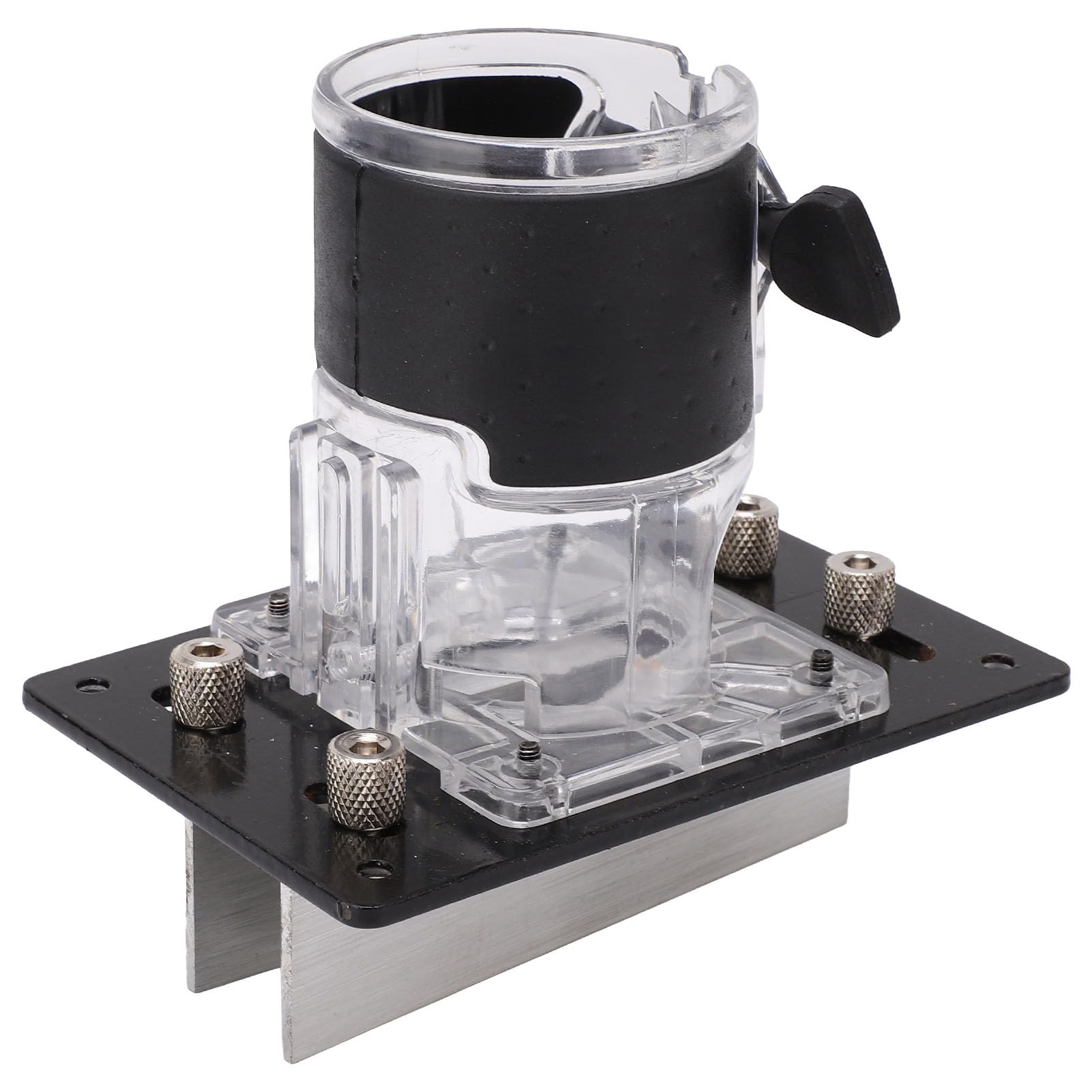 Soporte para máquina de ranurado y rebajado de madera 2 en 1, localizador ajustable para enrutador con conjunto de abrazaderas rectas y semipasantes para un trabajo preciso en
