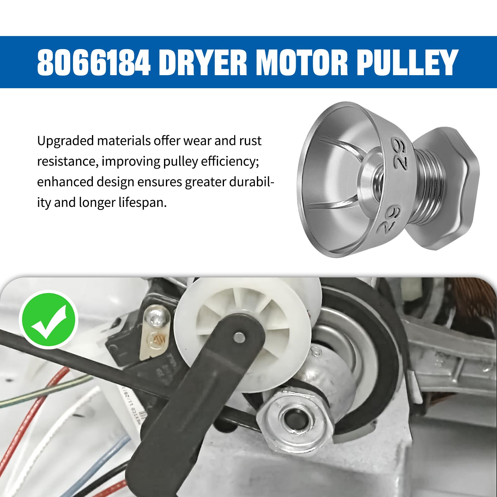 Amazon.com: HPUY 8066184 Dryer Motor Pulley 29 Replacement
