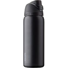 Owala FreeSip Insulated Stainless Steel Water Bottle with Straw, BPA-Free Sports Water Bottle, Great for Travel, 32 Oz, Very, Very Dark