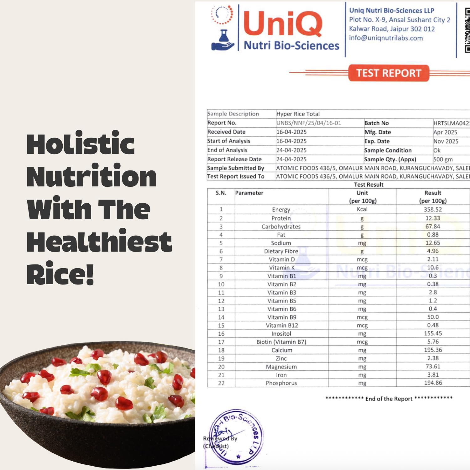 RealNutriCo Hyper Rice, 2X High Protein Rice 950gm | Low GI Sugar Control | Premium Diabetic Lower Carbs White Rice | Manage Weight & Blood Sugar Level | Non GMO | Nutrition Boost for Whole Family - Image 2 thumbnail
