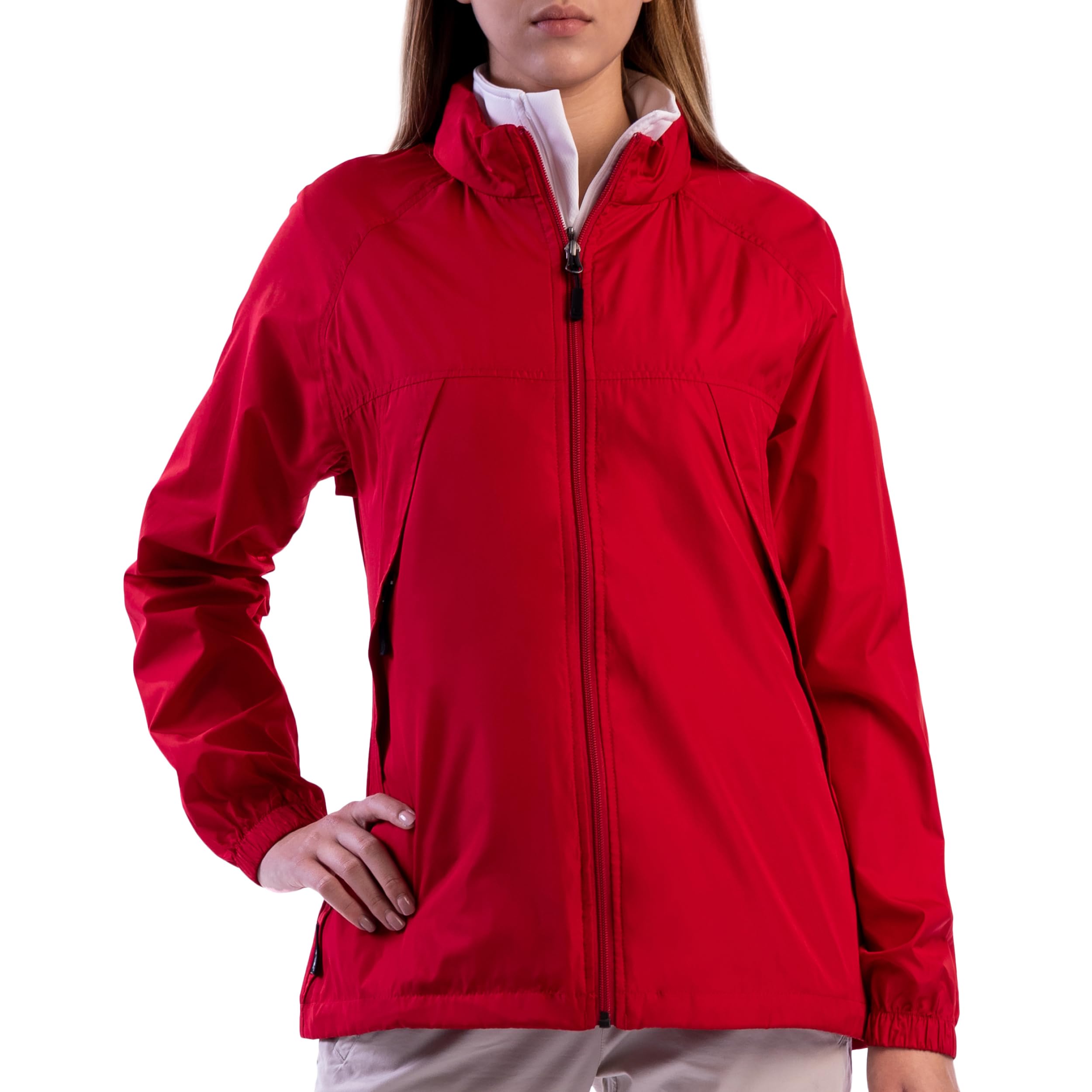 SCOTTeVESTPack Windbreaker Jacket for Women - 19 Hidden Pockets - Lightweight Water Repellent Coat for Travel & More