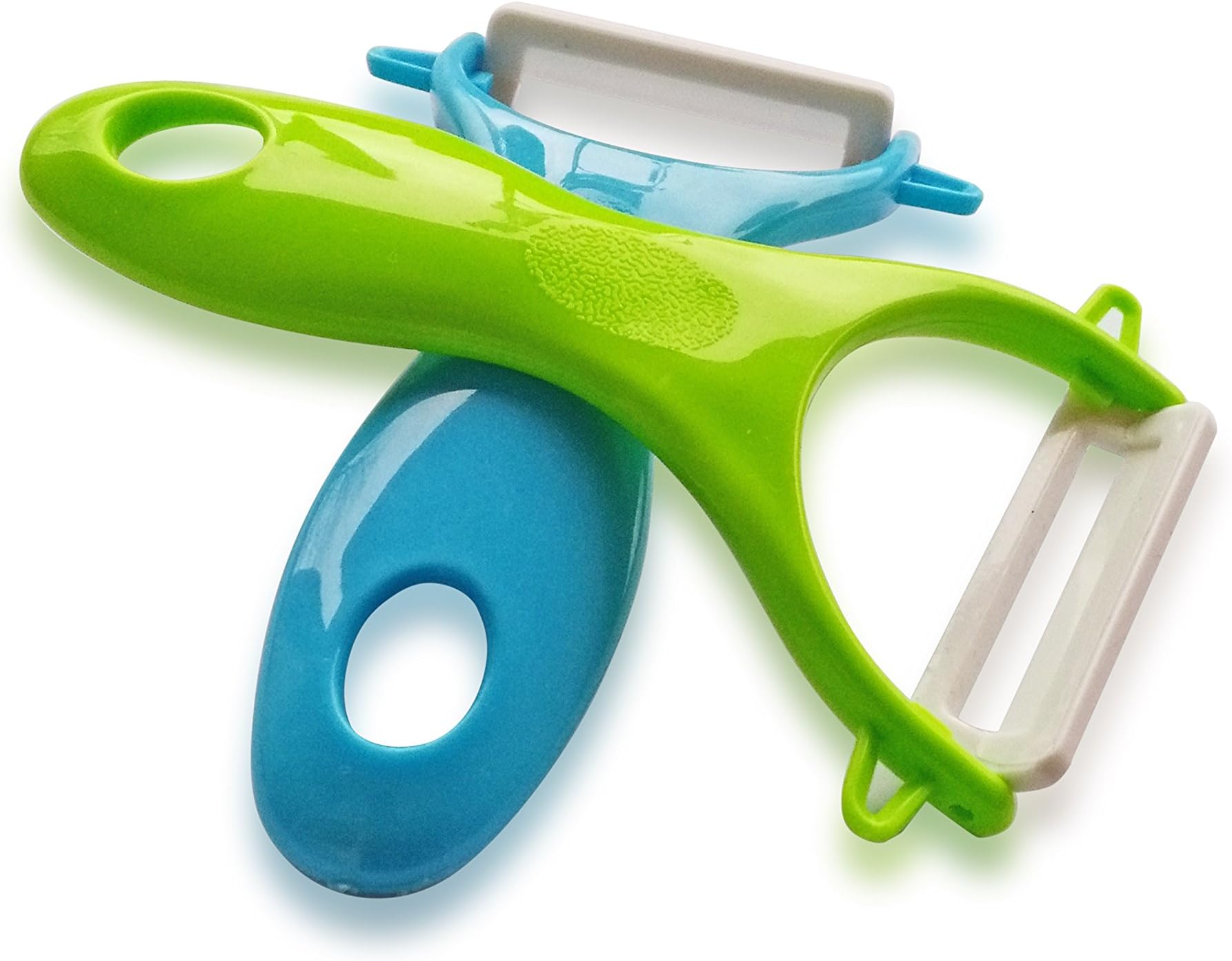 VARCHIRAV 2 peelers sets Ceramic Y Curved Blade/Peeler vegetable with ergonomic handle/Utensil Solid and Efficient Kitchen/Fruit/Peeler/Mandolin/Peeling Carrot/Asparagus/Potato