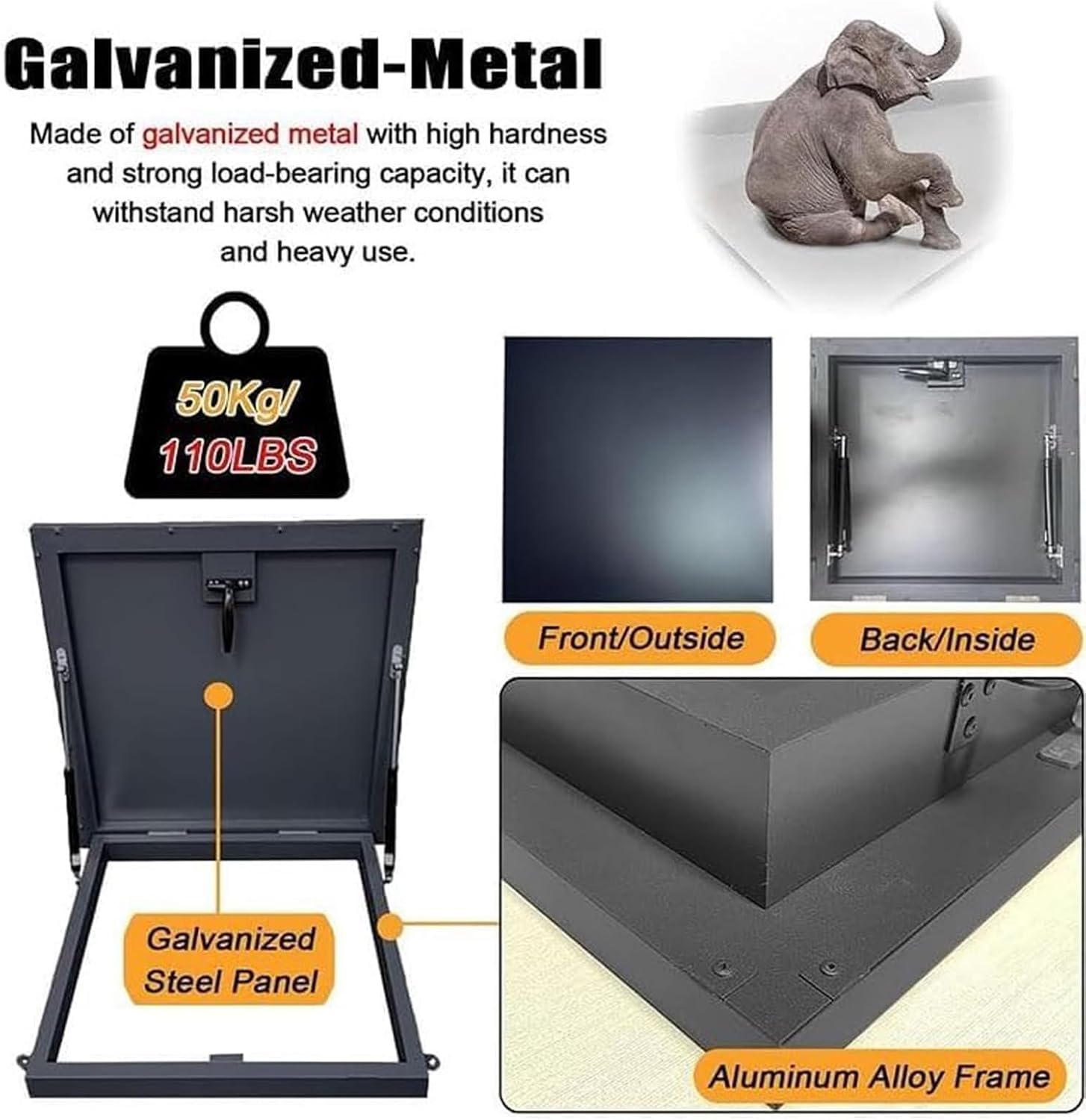 フラットルーフアクセスハッチドア、亜鉛メッキパウダーコーティングスチールルーフハッチ、ルーフスチールセキュリティドア、ルーフアクセス公式通販