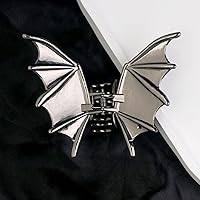 Vista 35 de Pinzas de pelo góticas de murciélago negro para mujeres y niñas, garra de pelo de murciélago gótico de aleación punk negra Y2K para decoraciones