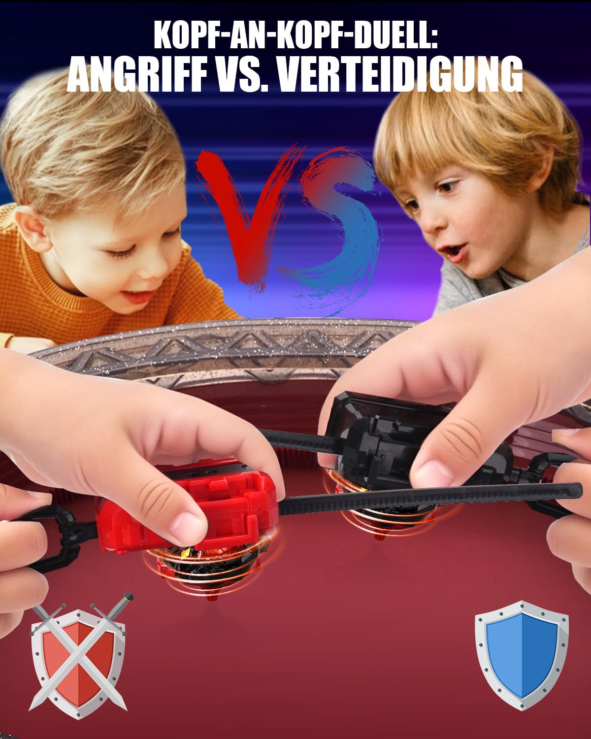X-Arena Starter-Set – mit 6 X-Tops, 2 Startern & Arena, Ultimatives Battle-Set für Kinder ab 6 J