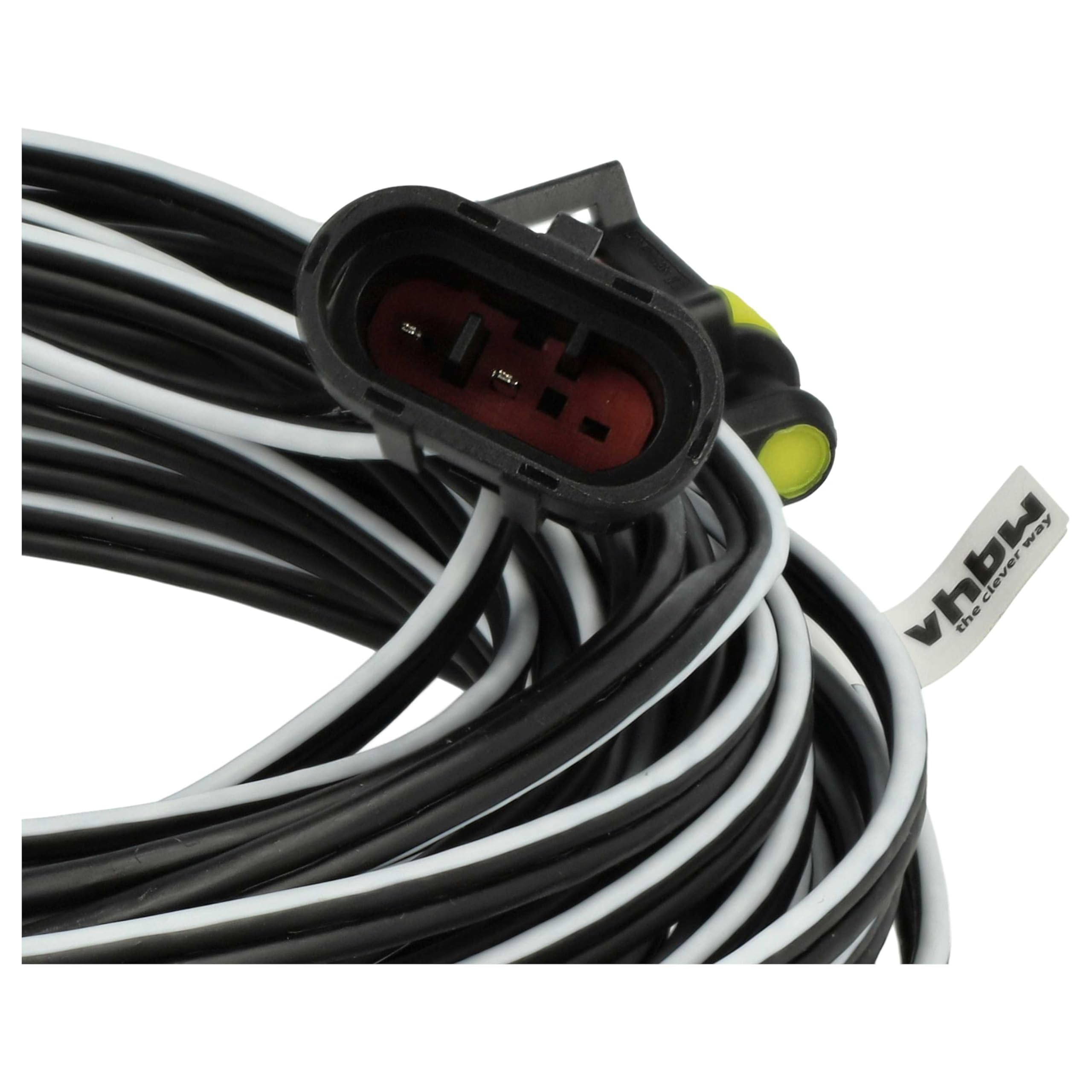 vhbw 1x Fuente alimentación, 1x bateria 2600 mAh, 1x Cable Baja tensión de 10 m Compatible con Flymo EasiLife 500 (2002), 800 (2002) cortacésped