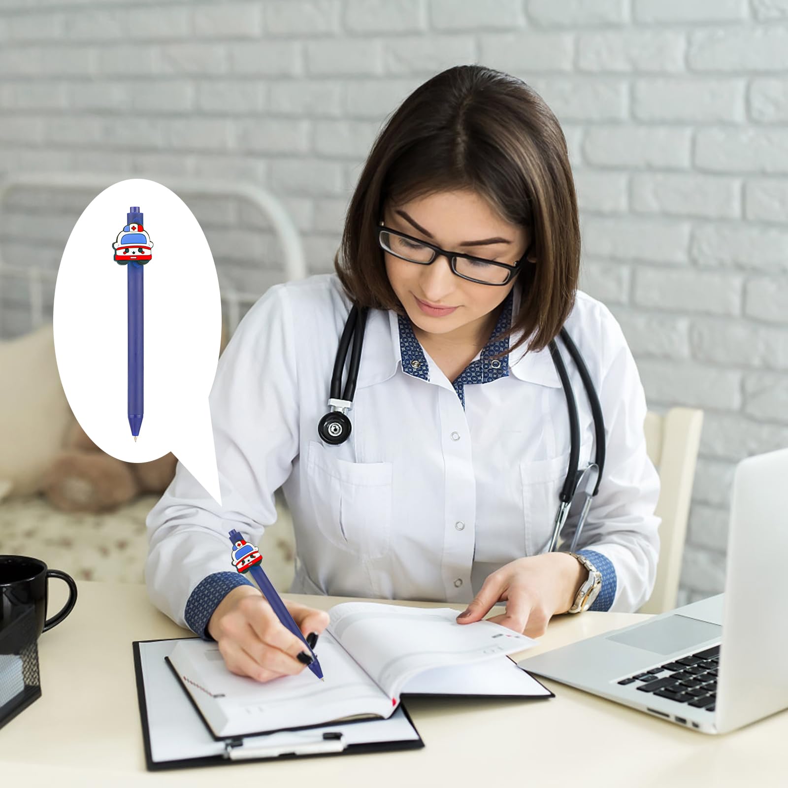 10 Stück Krankenschwester-Stifte Mit Herz Und Spritze - Niedliches Stifteset Für Pflegekräfte Und Medizinstudenten