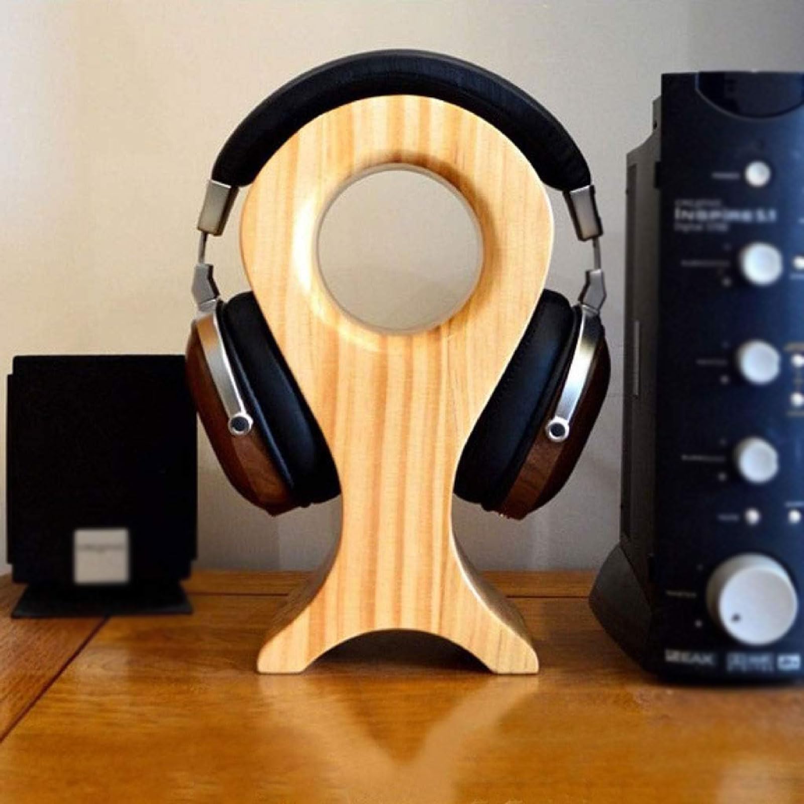 TOMRAIN Soporte de Madera para Auriculares, Soporte Creativo para Auriculares en Forma de pez, Accesorios para Auriculares, Soporte de exhibición, Colgador de Auriculares para Todos los Auriculares