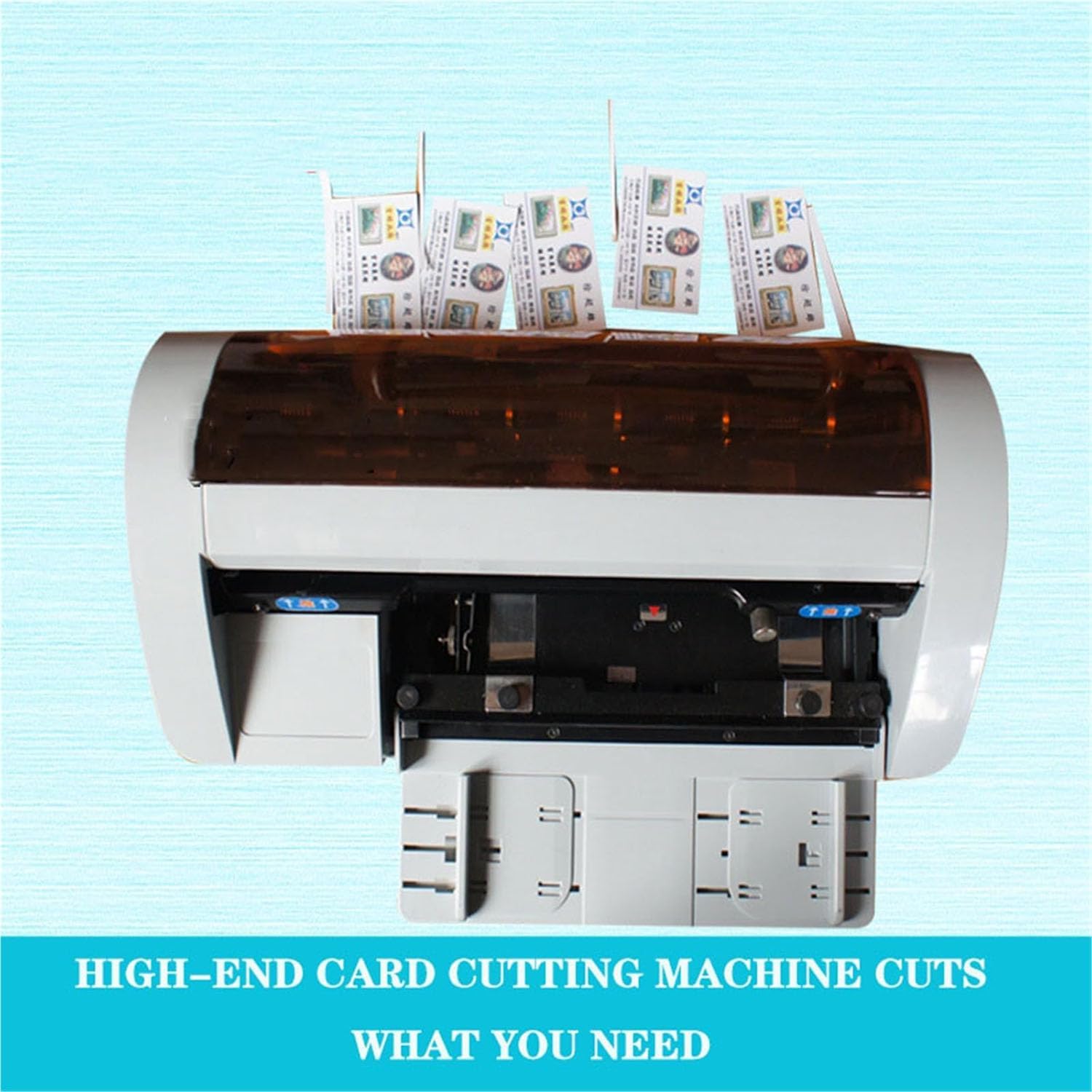 Automatic Business Card Cutter, Electric Business Cutter Card Machine, Adjustable Margin 5-15mm, Business Card Slitter