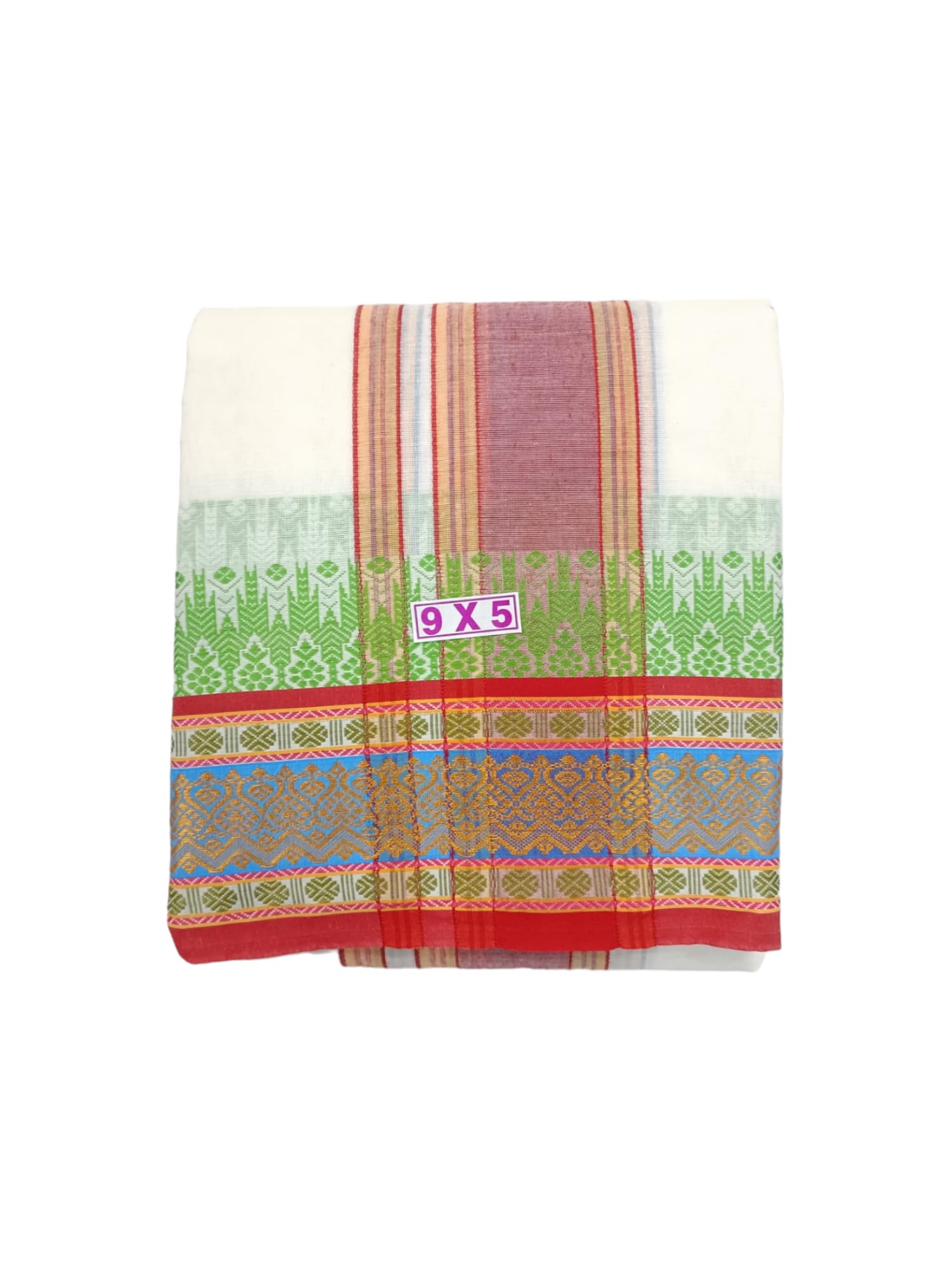 exclusive dhoties Men's Traditional Cotton Dhoti With 6" inch Border Dhoti Size 10X6 (or) 4.62Mtr Dhoti with 2.77Mtr Angavastram-picture-12