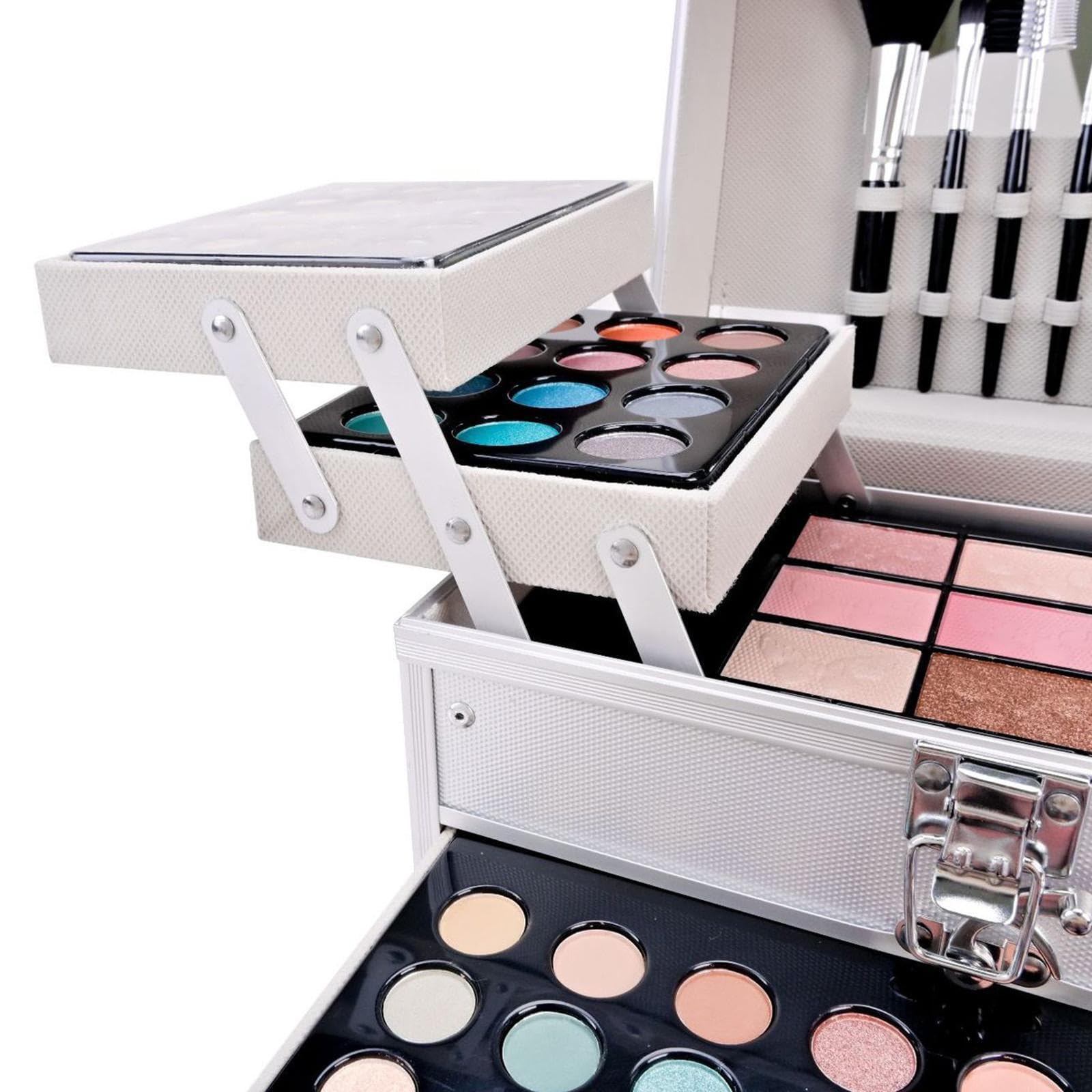Palette de fards à paupières, coffret cadeau avec formules premium pour une tenue longue durée et des couleurs intenses. Blush inclus. Trousse de