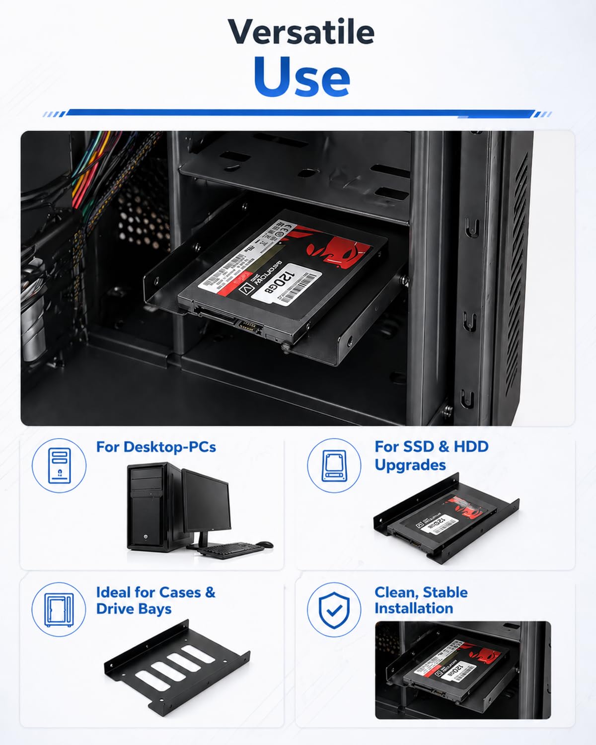 Amazon.co.jp: SNANSHI 2.5インチ SSD HDD から 3.5インチ メタル