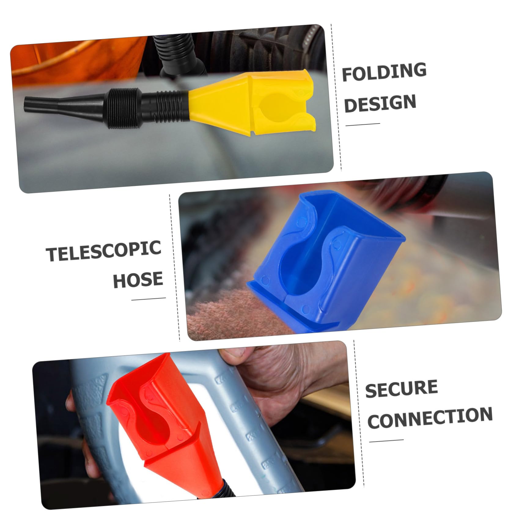 ULTECHNOVO 40pezzi Imbuto Per Con Tubo Flessibile Imbuto Per Cambio Auto e Riempimento Rapido Senza Perdite Design Pratico e Compatto Per Facile Stoccaggio