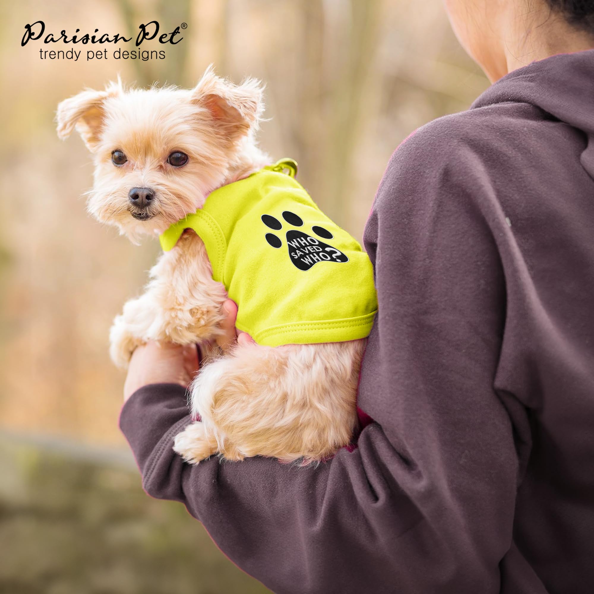 Parisian Pet Who Gespeichert Who? T-Shirt, X-Large
