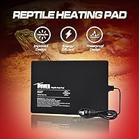 Vista 2 de iPower Alfombrilla de calor para reptiles de 8 x 12 pulgadas, 16 W, calentador debajo del tanque, almohadilla térmica de terrario para tortugas