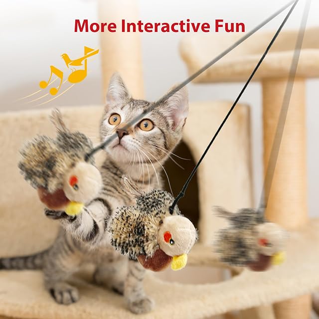 Foto 3 de 7 de Gigwi Juguetes interactivos para gatos de interior, juguete recargable activado por movimiento