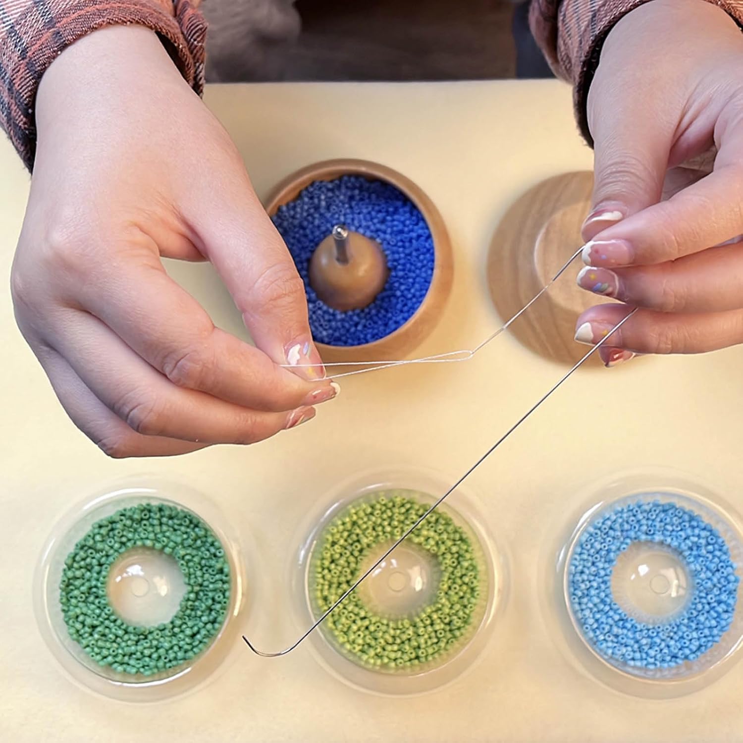 Ywmsfl Bead Loader Beading Spinner Quickly Bowl for Beads Waist Beads Bracelets Bowl Spinner Piercer Loader