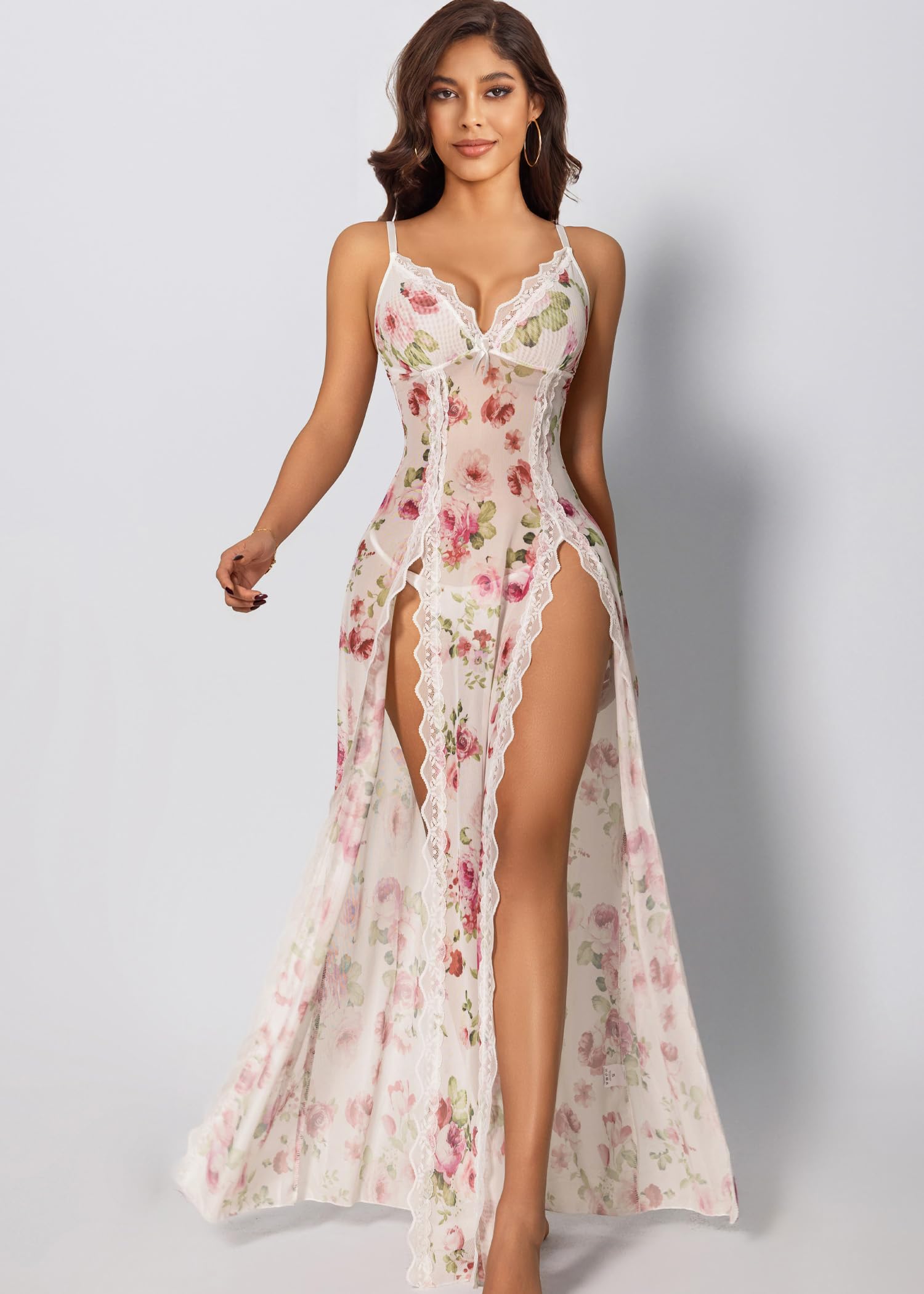 Lingerie sexy da donna, set di biancheria intima sexy in pizzo, babydoll, biancheria intima da notte
