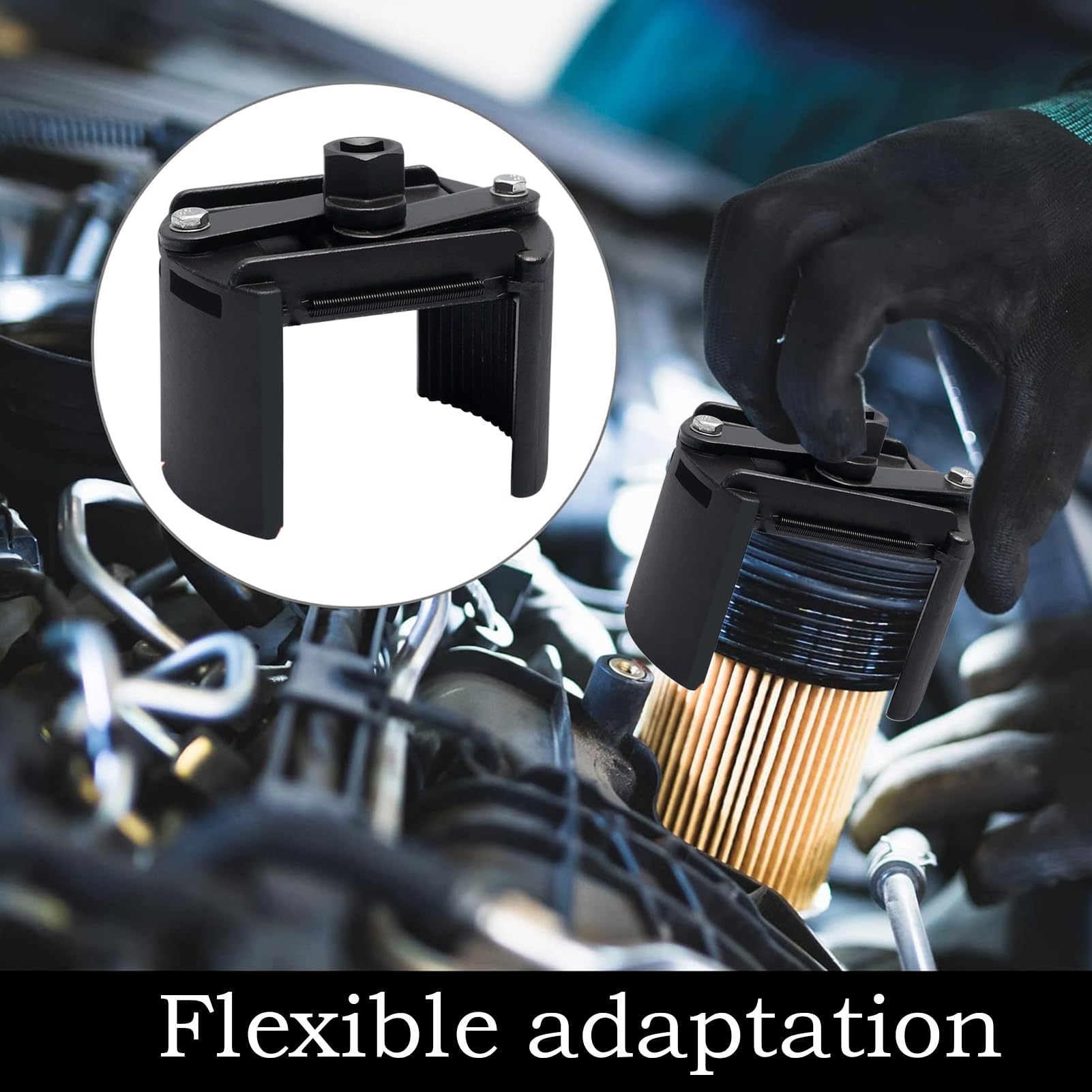 Ölfilter-Schlüssel Verstellbarer Ölfilterschlüssel | Separator-Steckschlüssel Für Haushalt, LKW, Motorrad & Auto