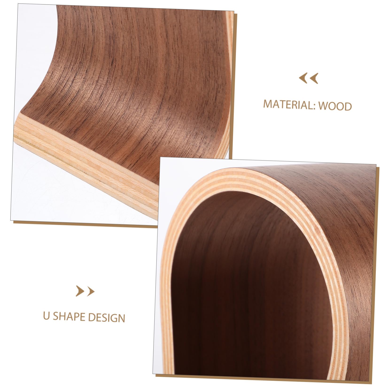 VILLCASE Supporto per Cuffie U in Legno Stand per Cuffie da Tavolo Espositore per Auricolari Compatibile la Maggior Parte dei Modelli