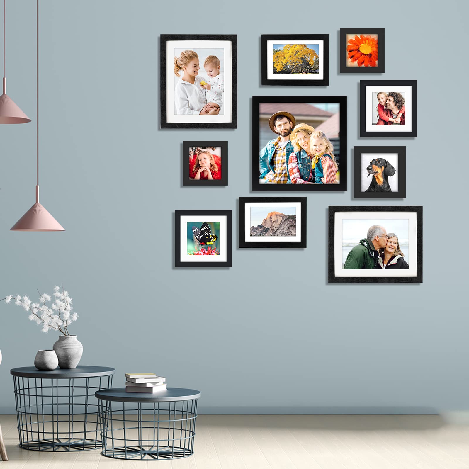 AEVETEPicture Frames Collage with 10x10 / 8x8 / 8x10 / 5x7 / 5x5 Frames