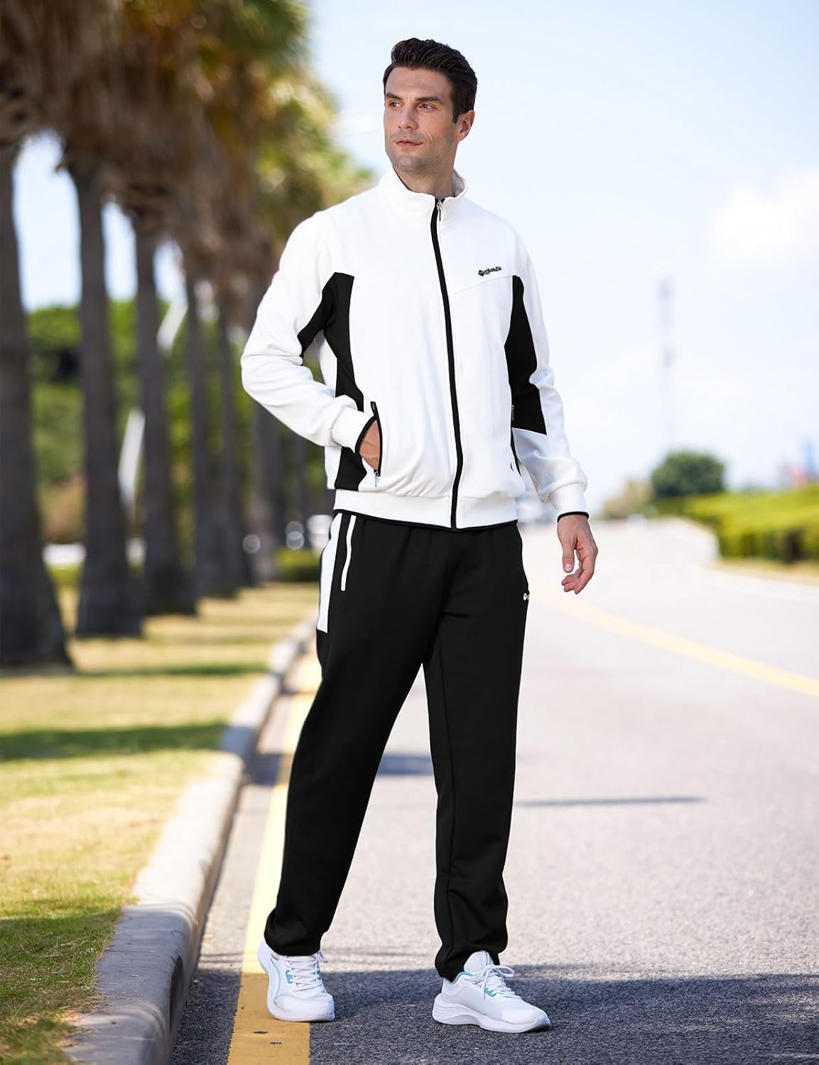 TBMPOY Men's Tracksuits Sweatsuits for Men Sweat Track Suits 2 Piece Casual Athletic Jogging Warm Up Full Zip Sets - Image 6