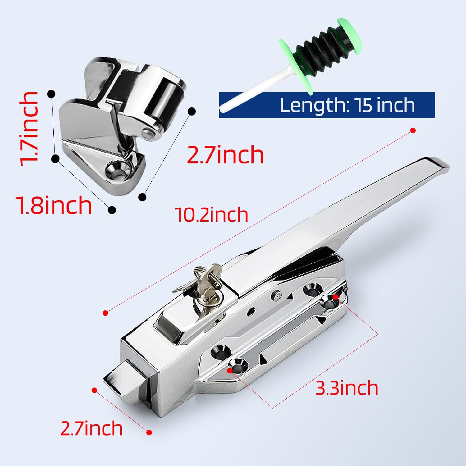 Pacify Walk in Cooler Door Handle, Heavy Duty Freezer Door Handle Latches for Commercial Cooler Freezer Laboratory Door Locks