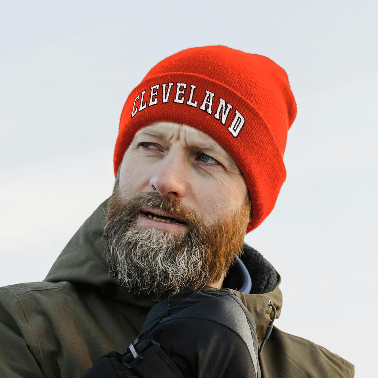 Football Fans Embroidered Beanie Knit Hat for Men Women Winter Hat - Image 4