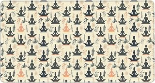 Yoga Meditation (7) Print Large Gaming Mouse Pad, Extended Desk Mat for Gamer Office Home Desktop
