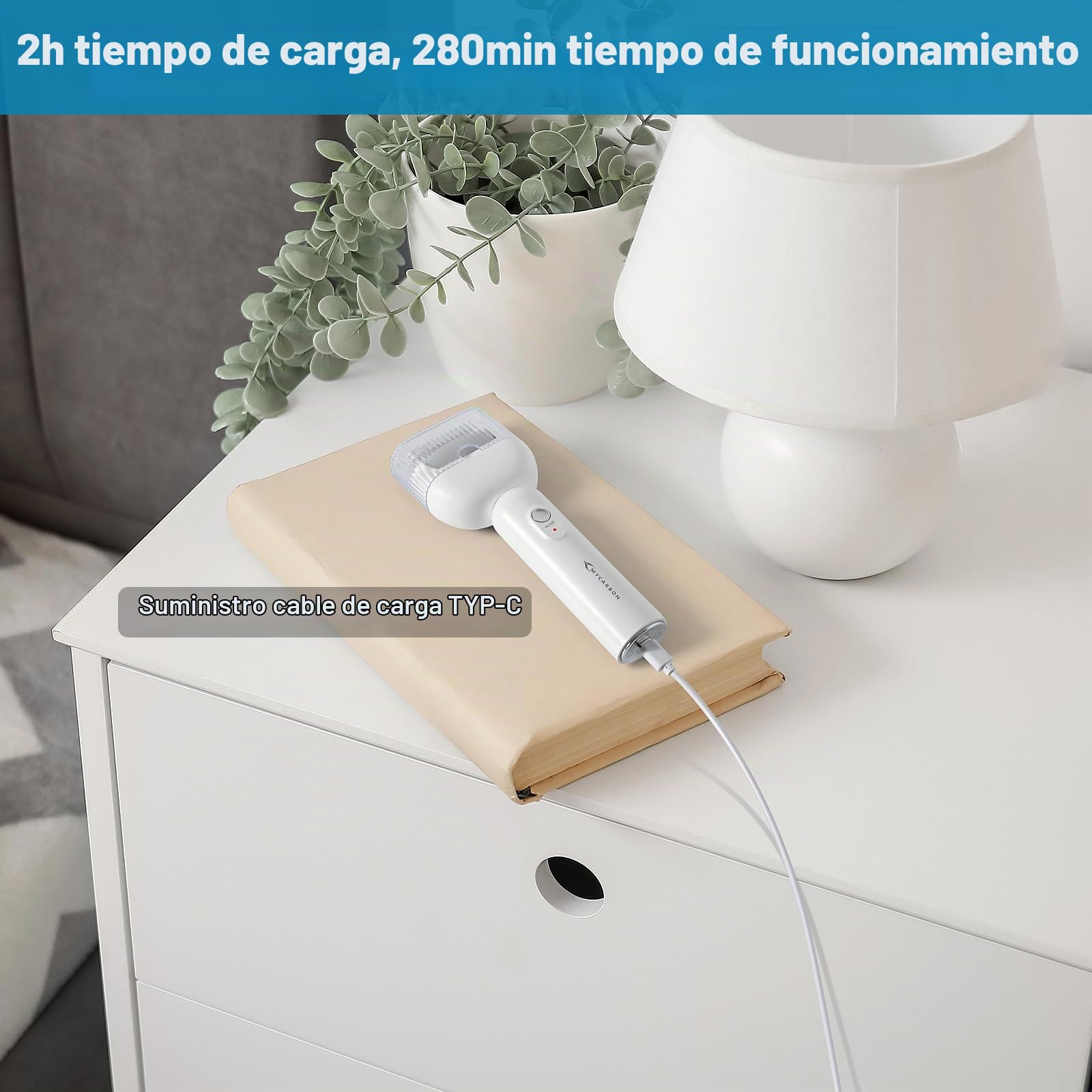 MYCARBON Lima Electrica Pies Durezas 1,900 rpm y 2,200 rpm Ajustable | Lima Pies Electrica Recargable con 5 Rodillos, Autolimpiable, Pedicura Profesional para Durezas Callos Agrietada
