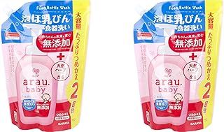 arau.(アラウベビー) 泡ほ乳びん食器洗い 詰替用 900mL ほ乳びん 食器洗い 無添加 ボトル 洗浄 ベビー サラヤ (900mL×2パック)
