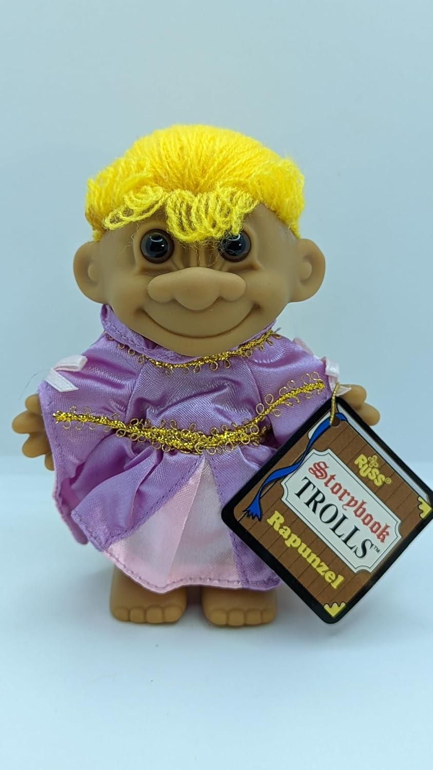 Troll Doll Russ Rapunzel Yellow Hair Vintage Retro 5 inch Gift