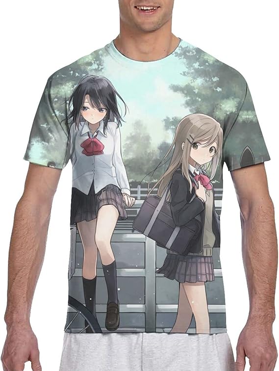 Amazon Co Jp 安達としまむら 5 おしゃれ メンズ 柔らかい 快適 Tシャツ 薄手 ゆったり 涼しい 半袖 春秋 男女兼用 カジュアル インナー 3d プリント 通気性 速乾 ティーシャツ スポーツ トップス ファッション