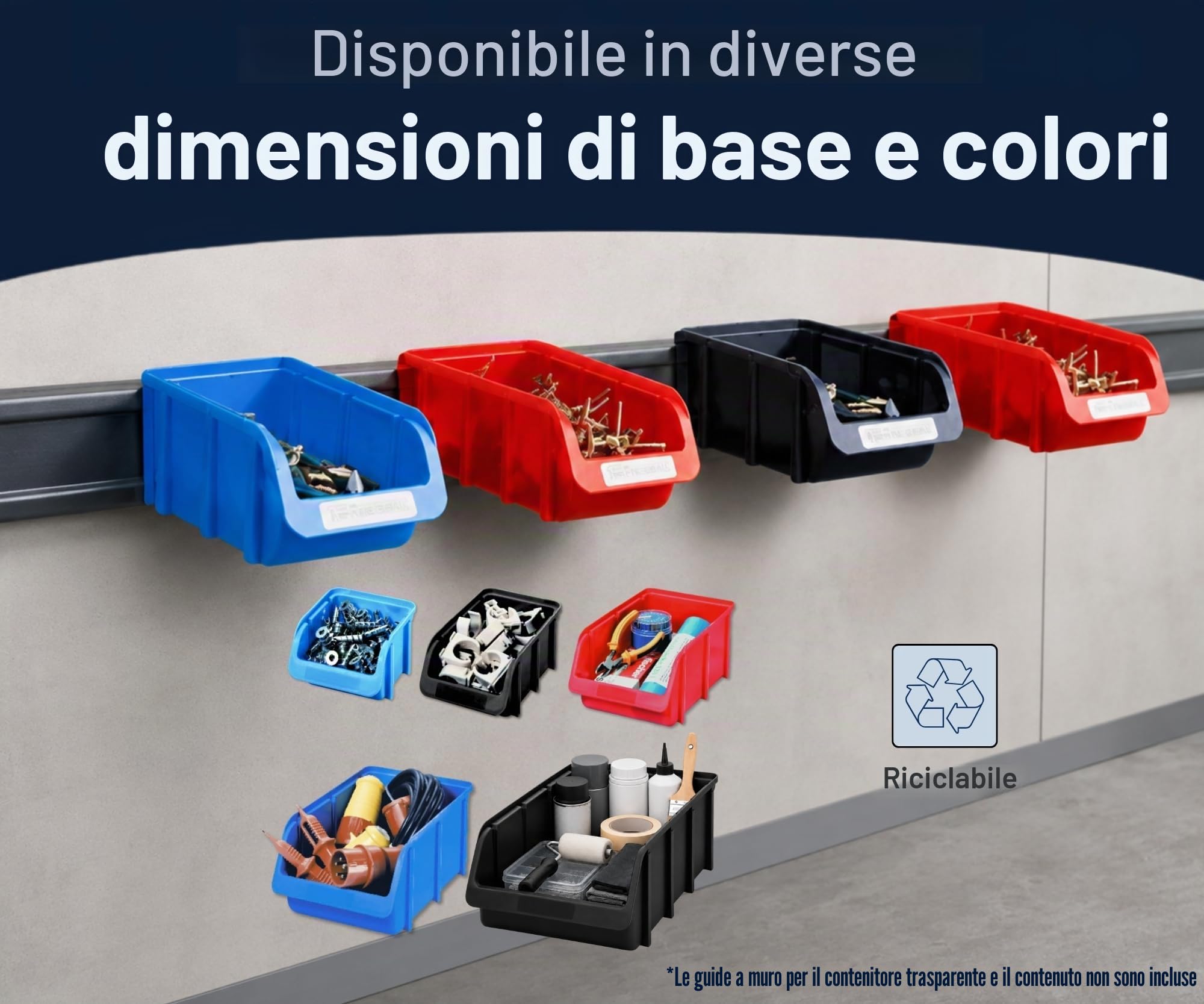 hünersdorff 24 scatole impilabili, dimensioni 2, in polipropilene (PP), rosso