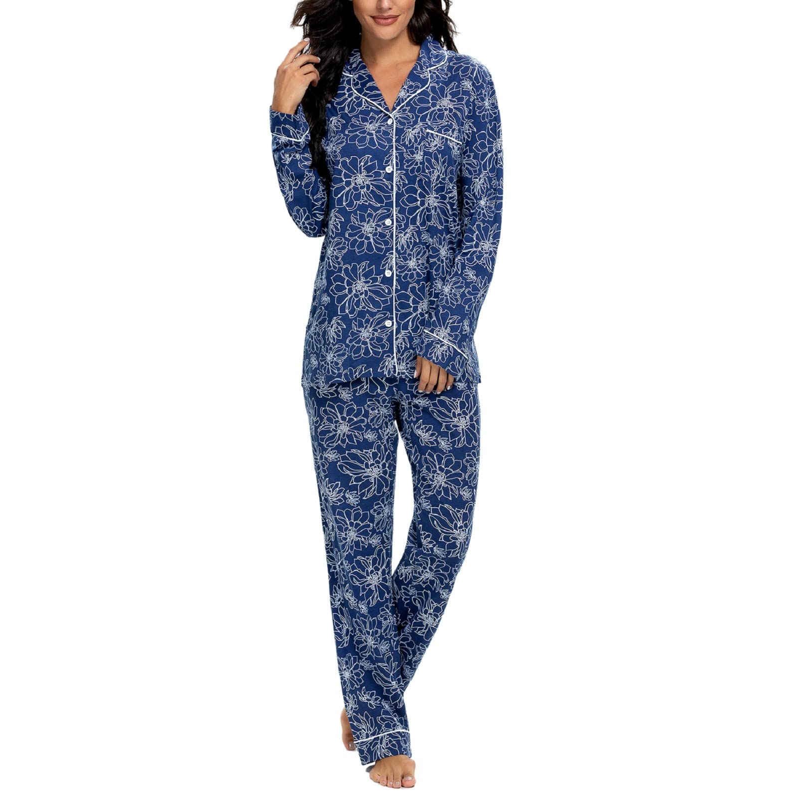 Tugege Pajamas Set Long Sleeve Sleepwear