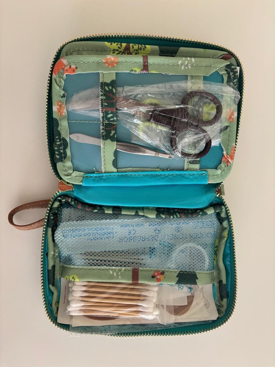 Travel First Aid Kit for Kids – 142 Pc. for Car, Home, Purse - Mini First Aid Kit Travel Size TSA-Approved. Includes Reusable Bag, Whistle and Compass.