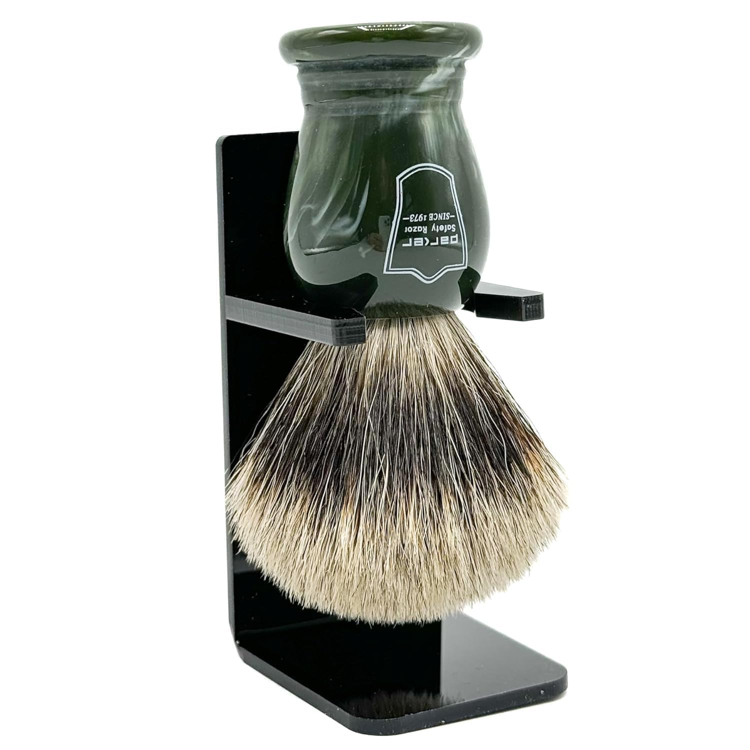 Parker Safety Razor Tamaño Del Rey 100% Tejón Puro Cerda brocha de afeitar - Pincel Soporte incluido W