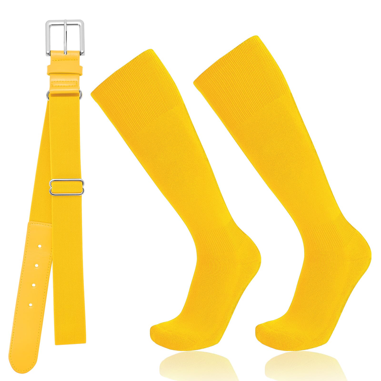 Baseball Socks and Belt Combo for Youth Adult - Softball Socks and Belt for Boys and Girls