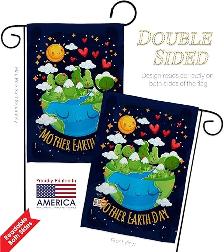 Miniatura 3 de Breeze Decor - Bandera inspiradora de la madre tierra para jardín, colección de expresión, planeta, paz, medio ambiente, concienciación, pequeño