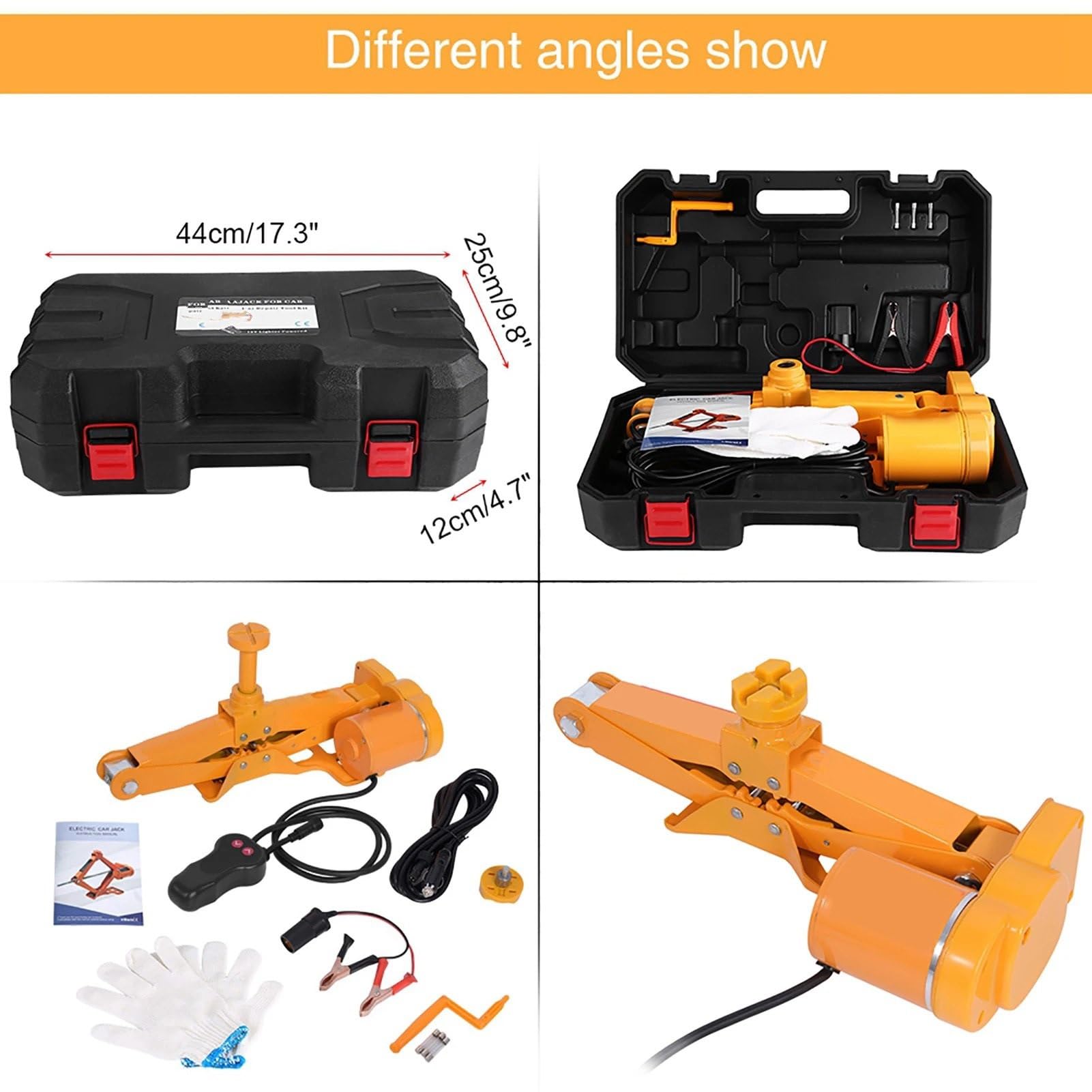 Caballete Coche Gato eléctrico para Coche automotriz de 3 toneladas, elevación, SUV, Furgoneta, Garaje y Equipo de Emergencia Elevador Coche