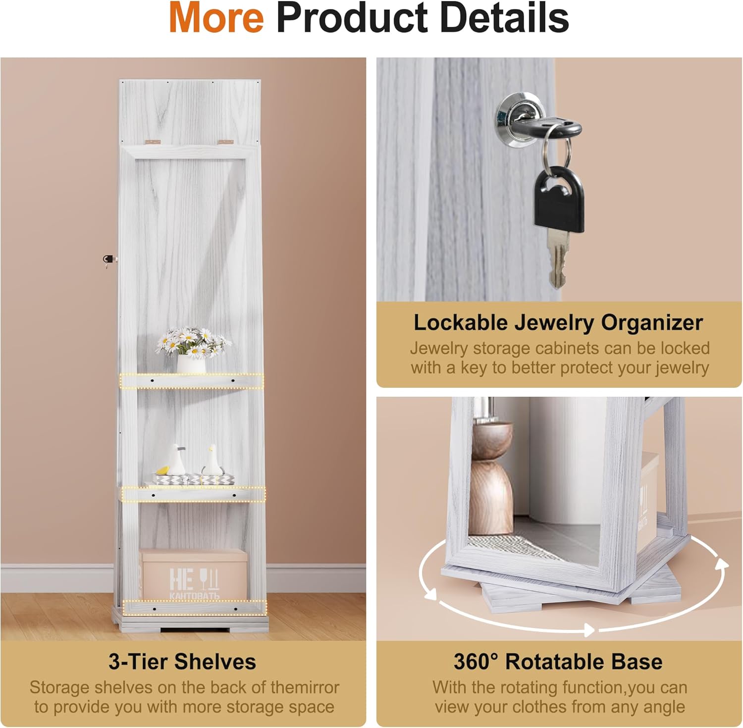 Rotating Jewelry Armoire