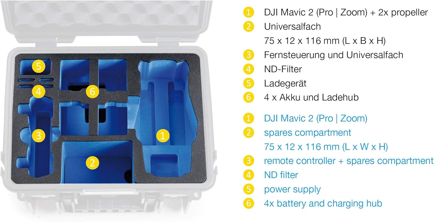 Flаѕh Dеаlѕ - 70% оƒƒ B&W Outdoor.Cases Type 3000 with DJI Mavic 2 Inlay case for DJI Mavic 2 (Pro/Zoom), Fly More Kit and ND Filter - The Original